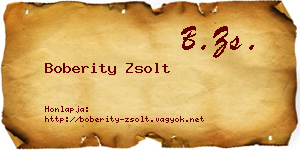 Boberity Zsolt névjegykártya